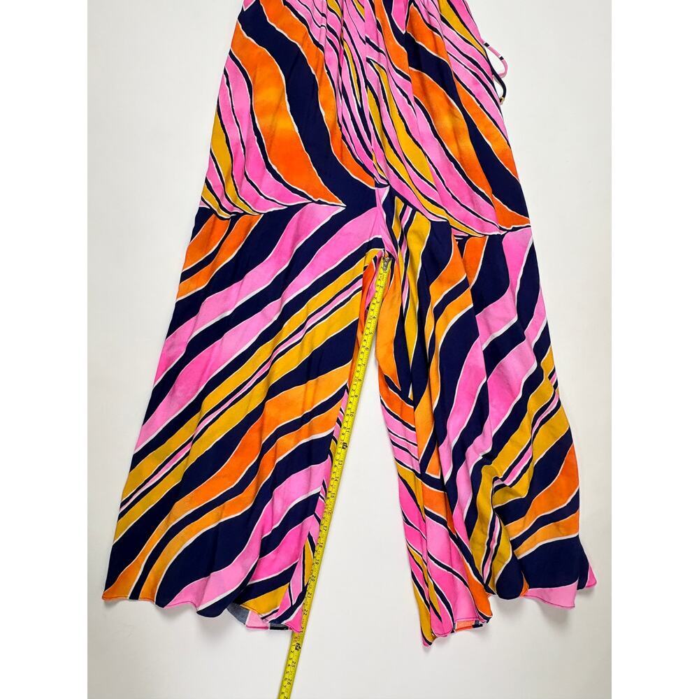Maeve Anthro Wide Leg Jumpsuit Romper Pink Orange Palazzo Coastal Boho New - Picture 14 of 16